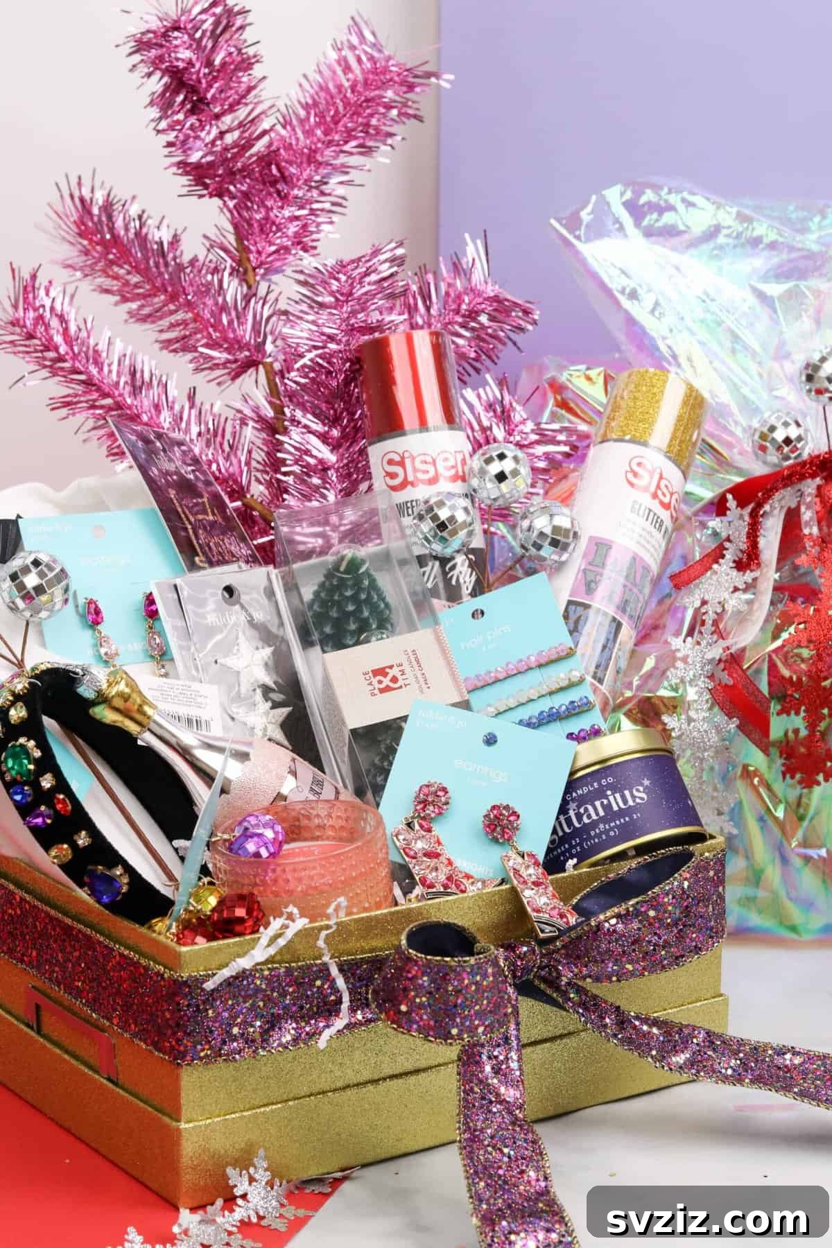 swiftie themed christmas gift basket