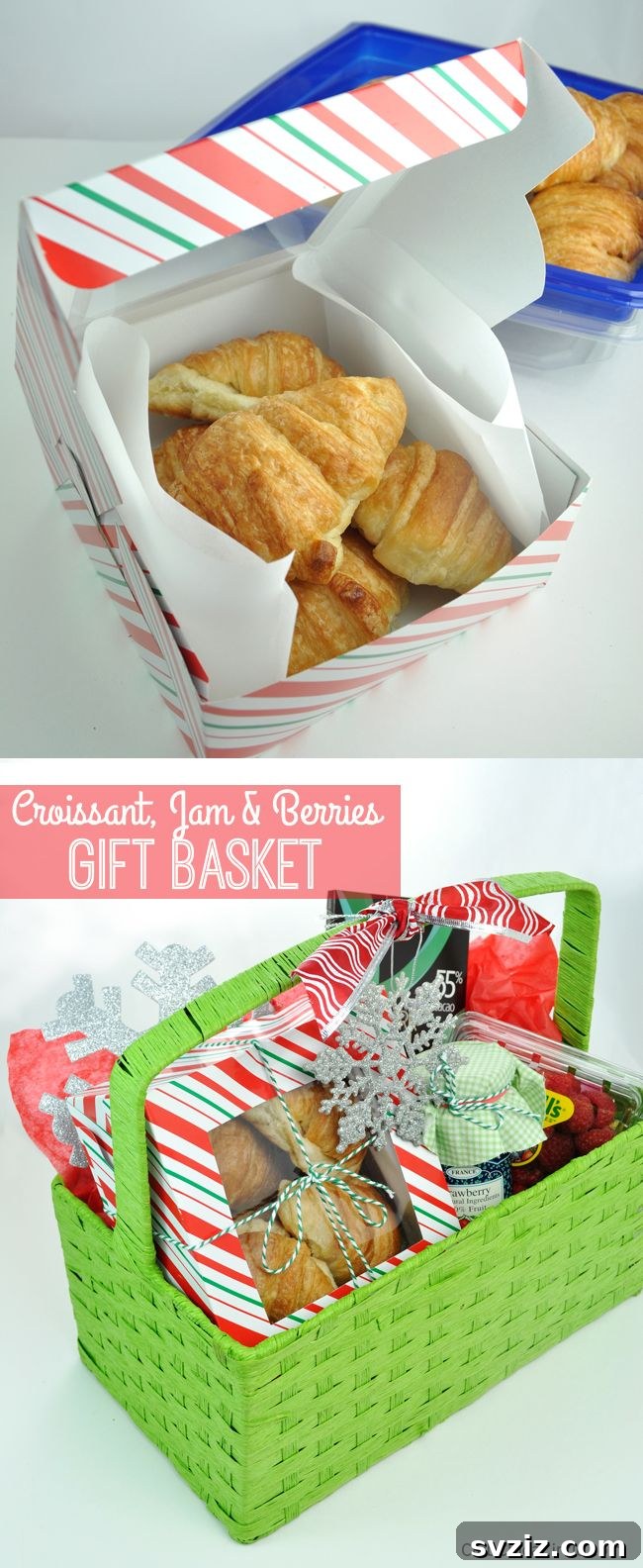 croissant, Jam and Berries Gift Basket gift