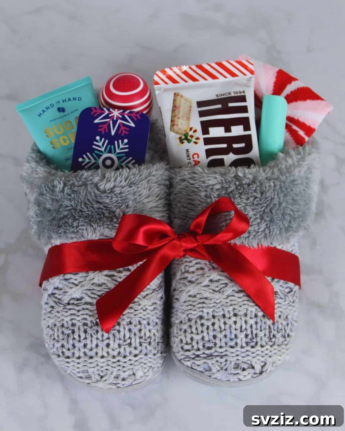 Gift Card and Treat Filled Slippers