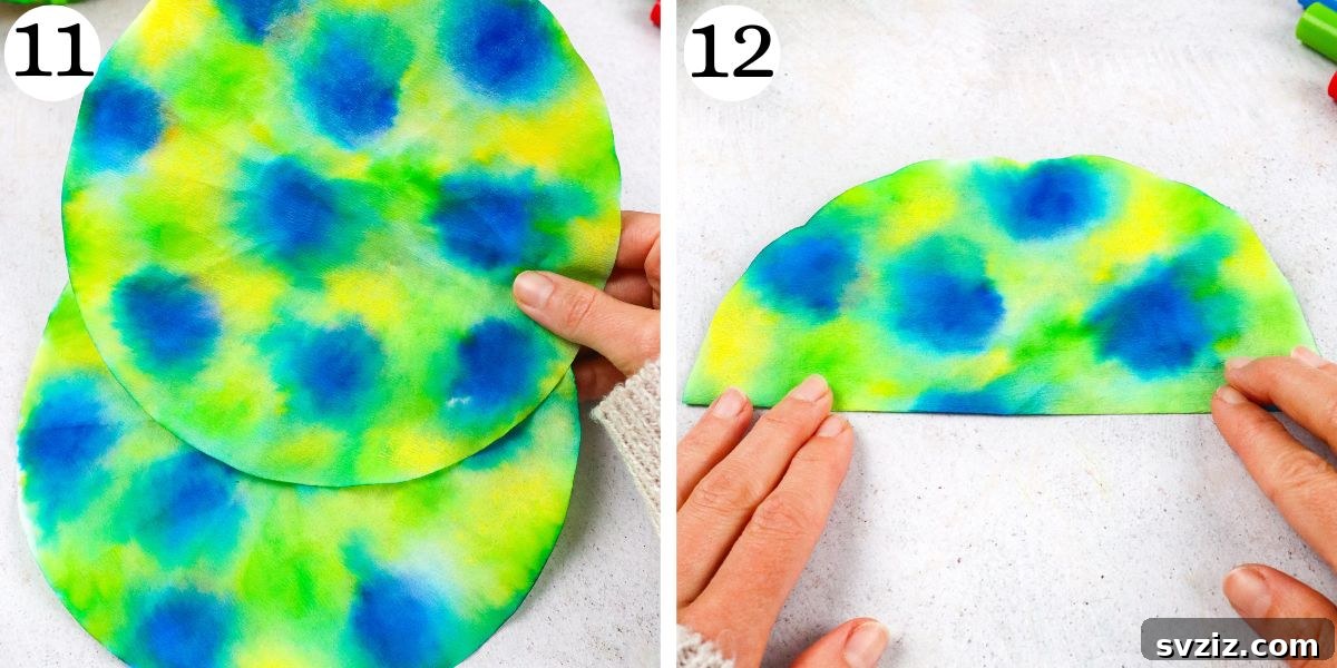 fold coffee filter in half