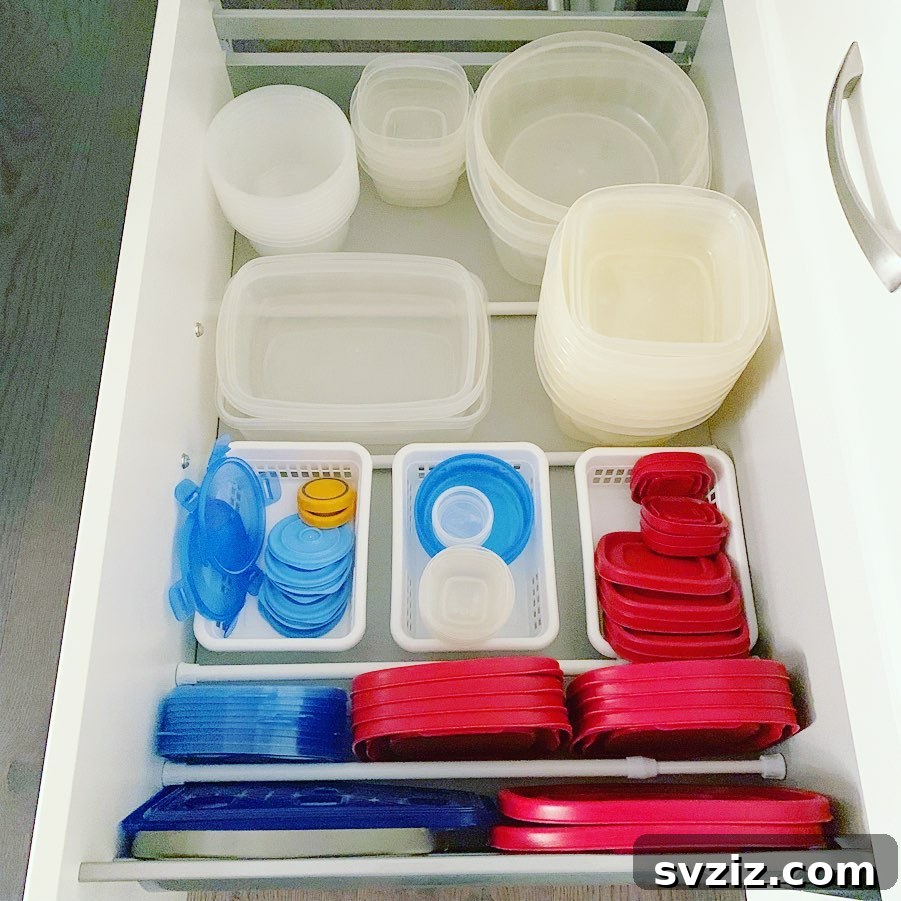 Never Lose a Lid Again: Ultimate Tupperware Organization 13 Tension Rods