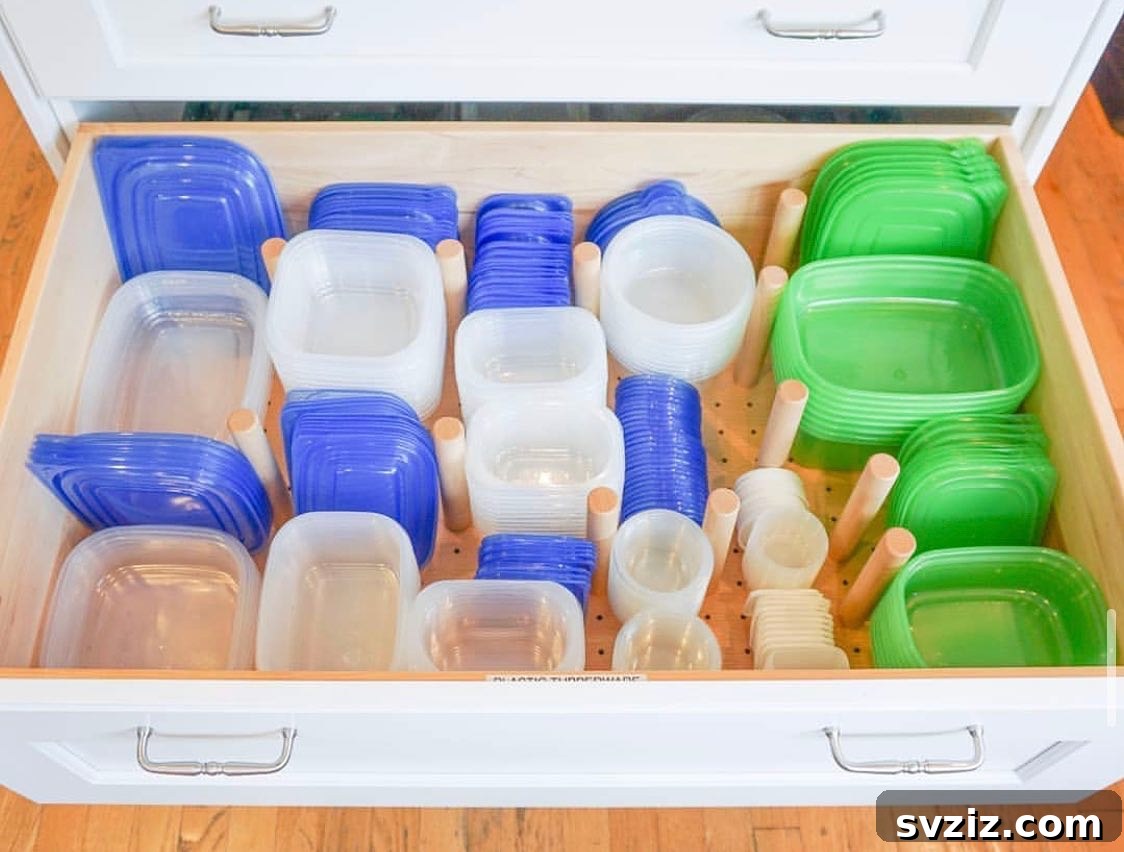 Never Lose a Lid Again: Ultimate Tupperware Organization 17 Put the Lids Next To the Bottoms
