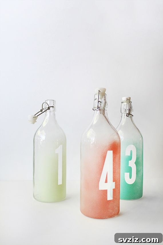 DIY Watercolor Table Numbers