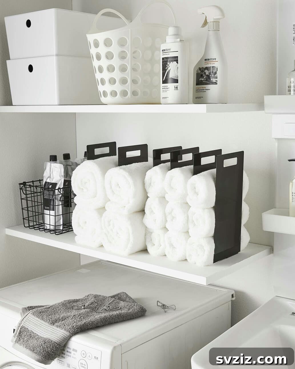 23 Brilliant Towel Storage Ideas to Transform Your Bathroom 11 Modern Tower Interlocking Towel Organizers