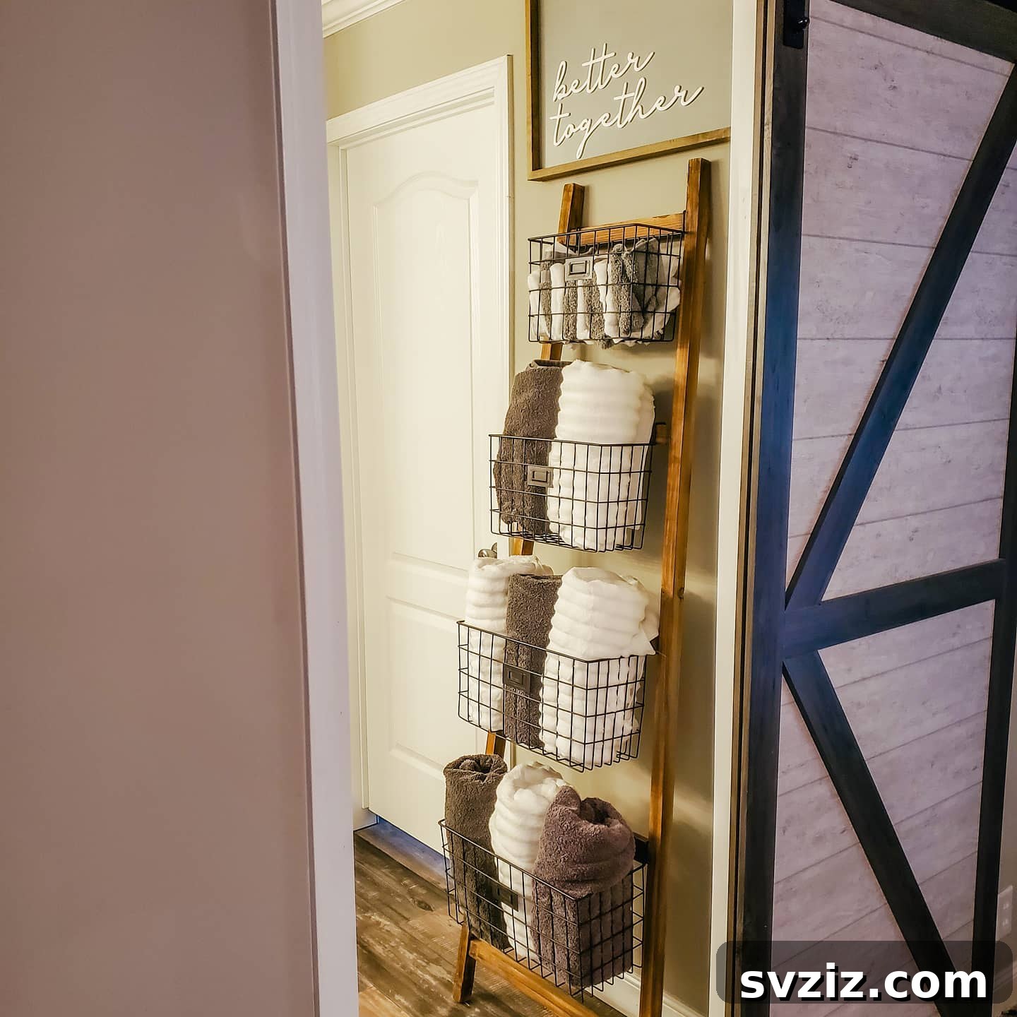 23 Brilliant Towel Storage Ideas to Transform Your Bathroom 18 Stylish Basket Ladder for Towels