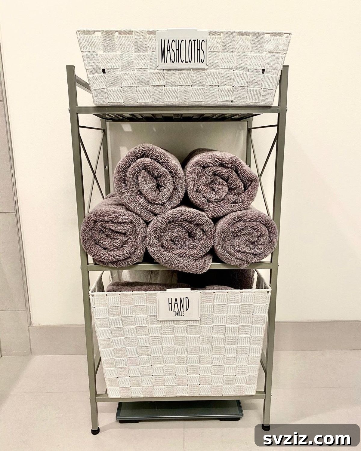 23 Brilliant Towel Storage Ideas to Transform Your Bathroom 19 Metal Shelving Unit for Towel Storage