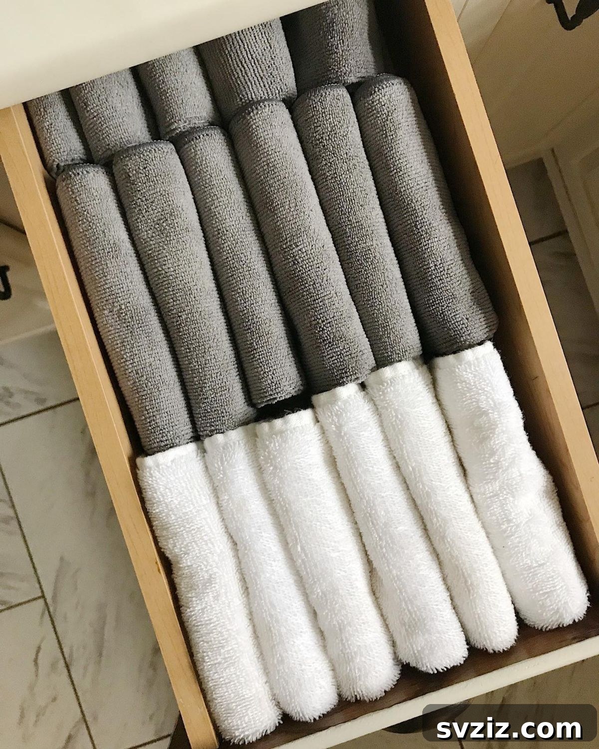 23 Brilliant Towel Storage Ideas to Transform Your Bathroom 7 Efficient Vertical Towel Folding
