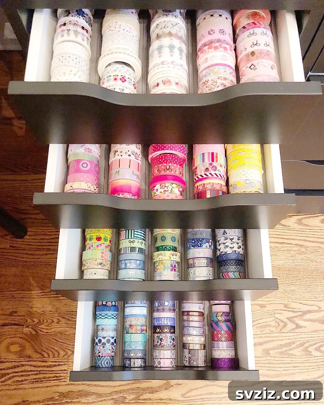 Drawer Spice Rack for Tape Organization