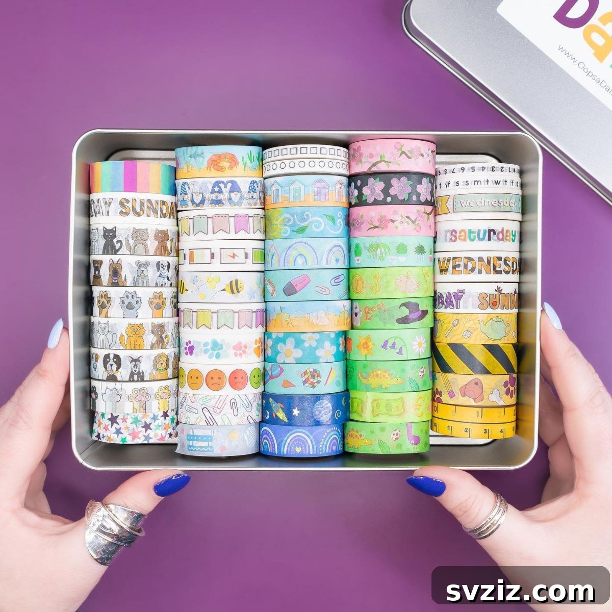 Vintage Metal Tin for Washi Tape Storage