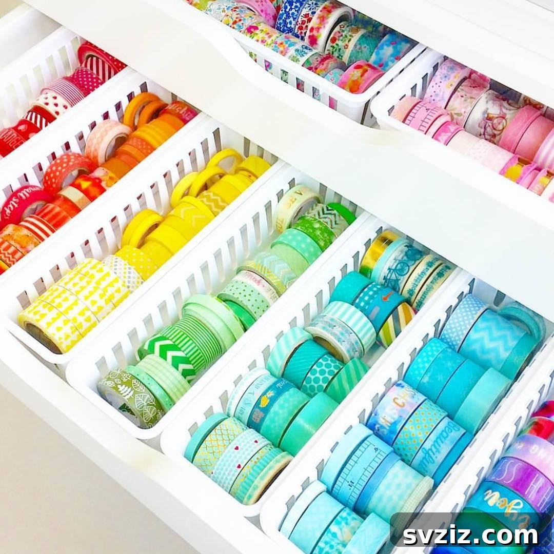 Plastic Bins for Washi Tape Storage