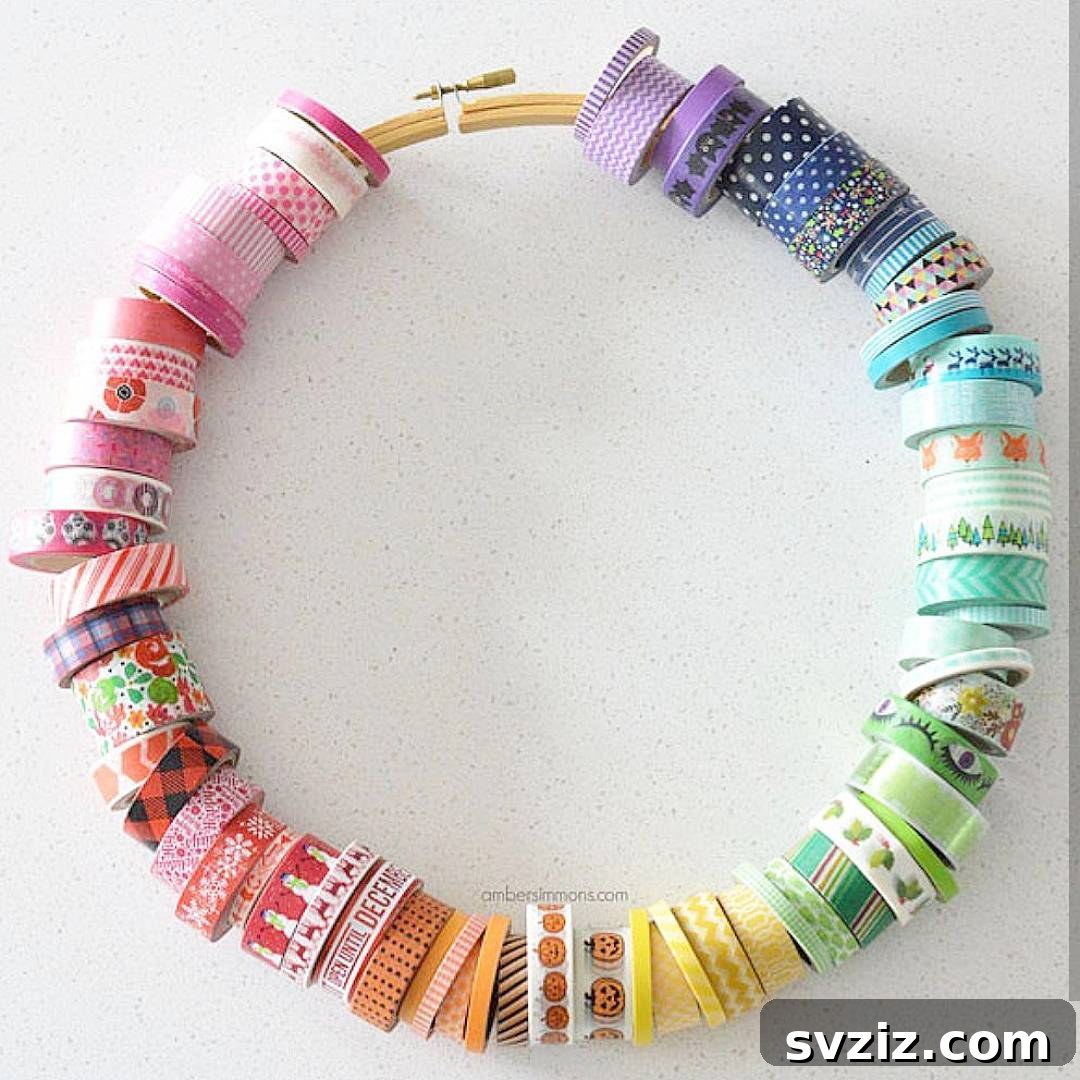 Embroidery Hoop Washi Tape Holder