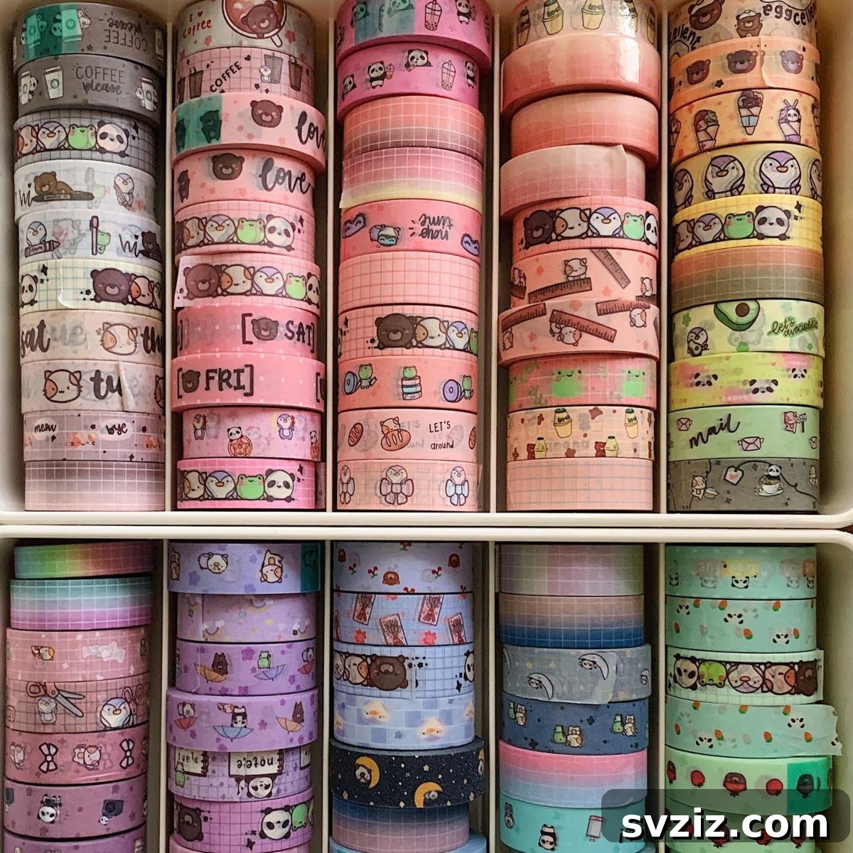 Vertical Stacking for Craft Tape Storage