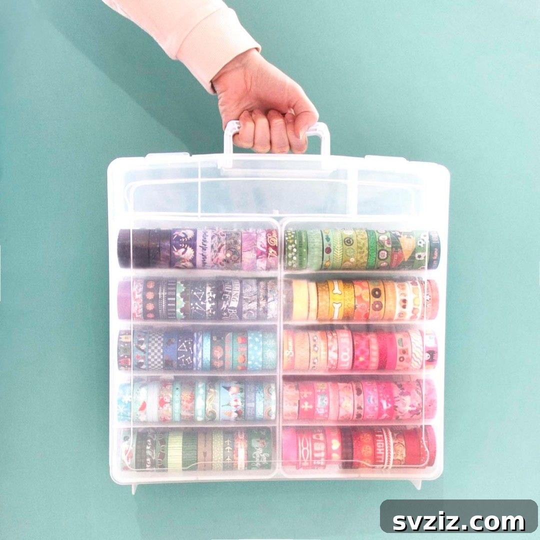 Translucent Carry Box Organizer for Craft Tapes