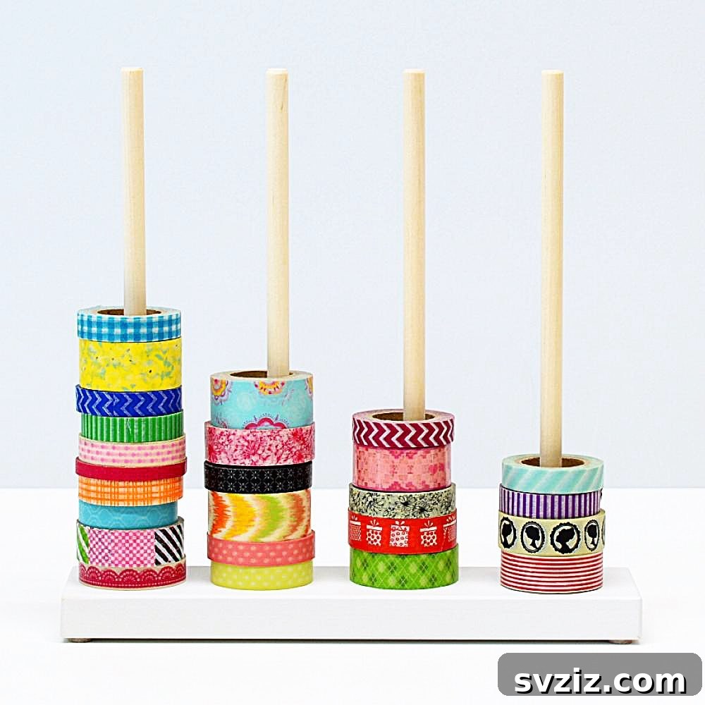 DIY Vertical Rods for Washi Tape Display