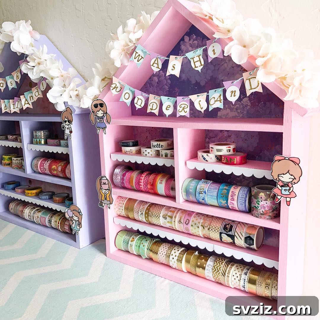 Washi Tape House Organizer