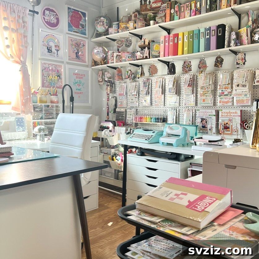 21 Brilliant Craft Room Layouts to Spark Your Imagination 6 Maximizing Craft Room Wall Space for Storage