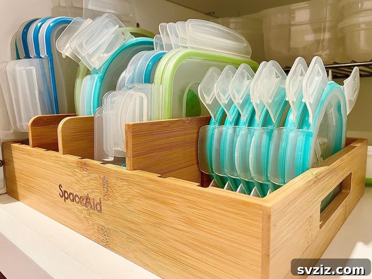 13 Brilliant Hacks for Organizing Pot Lids 14 SpaceAid Bamboo Lid Organizer for Eco-Friendly Kitchen Storage