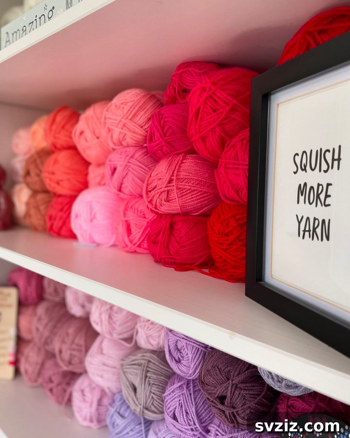 yarn shelves