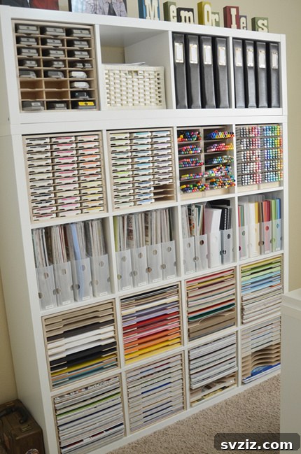 IKEA Shelving for Paper Storage