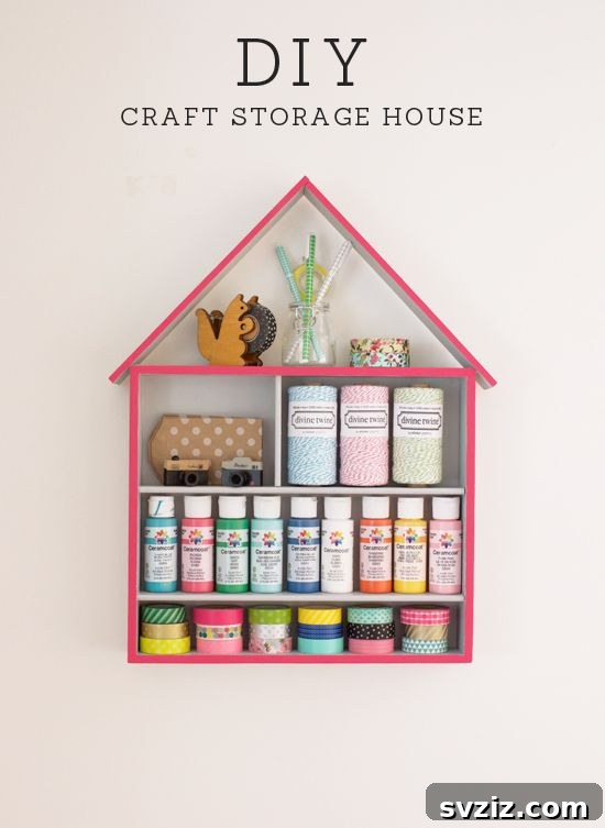 DIY Craft Storage House