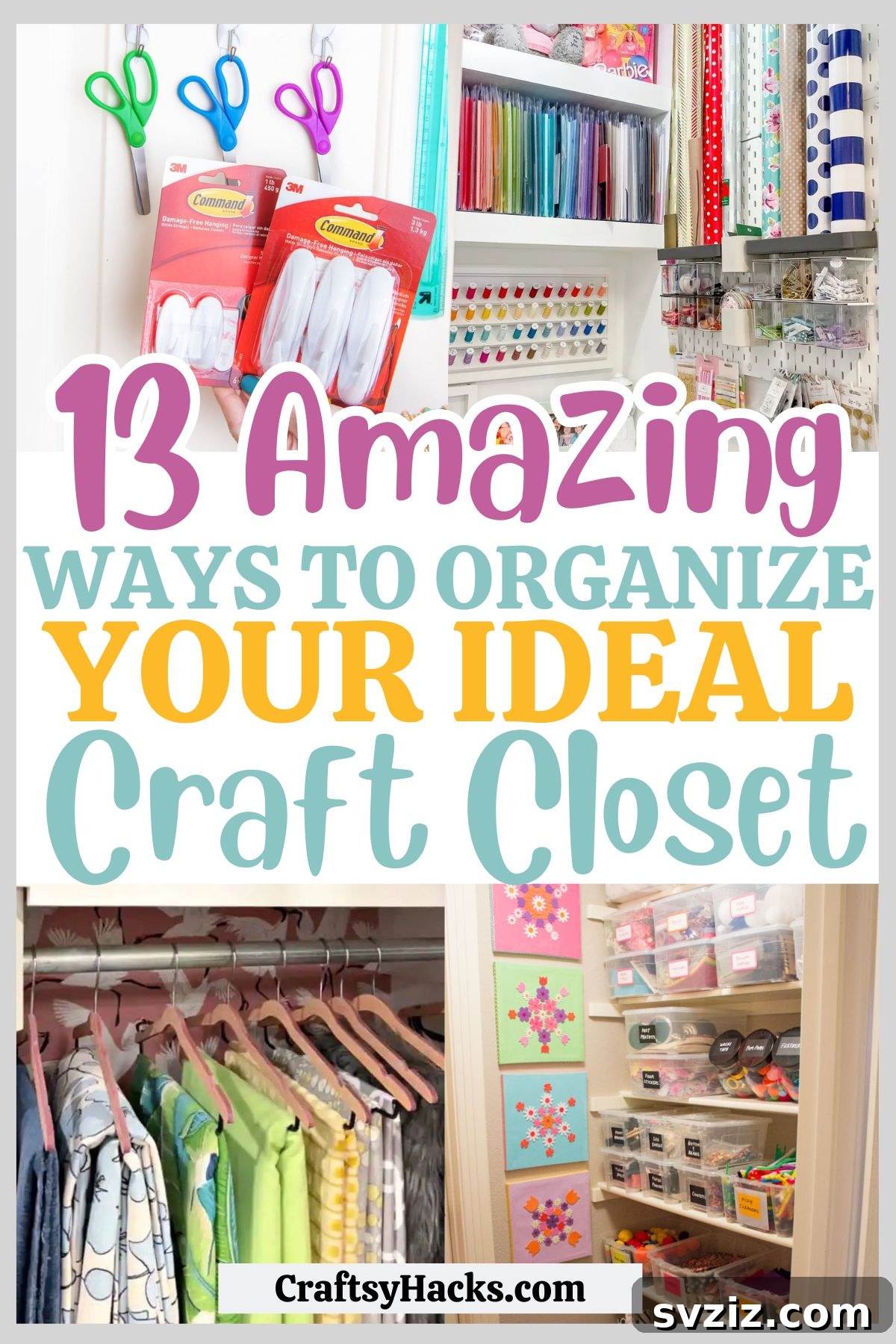 Smart Hacks for Your Craft Closet 2 Craft Closet Organization Ideas