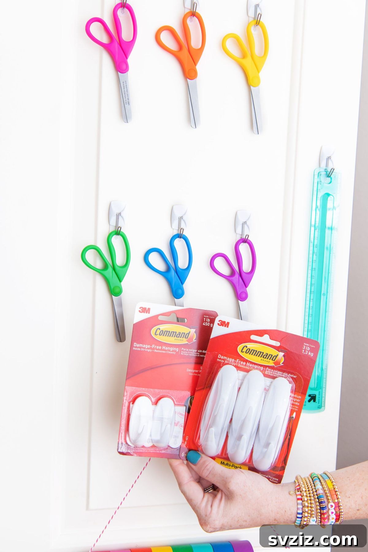 Smart Hacks for Your Craft Closet 11 command hooks