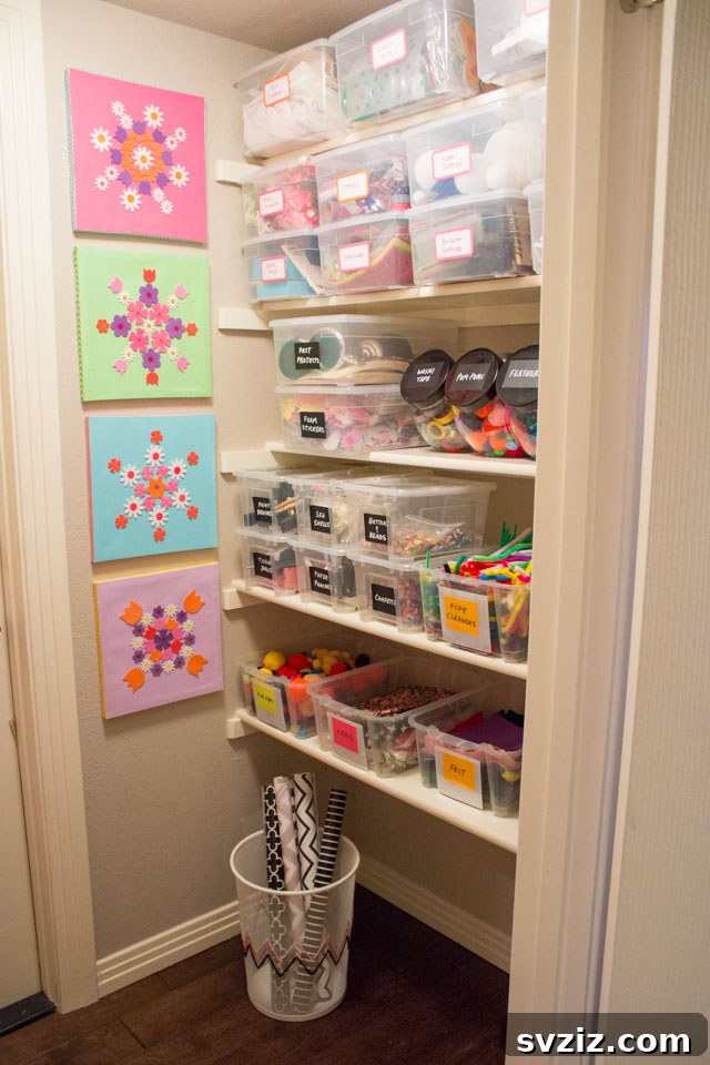 Smart Hacks for Your Craft Closet 12 Bins for Wrapping Paper