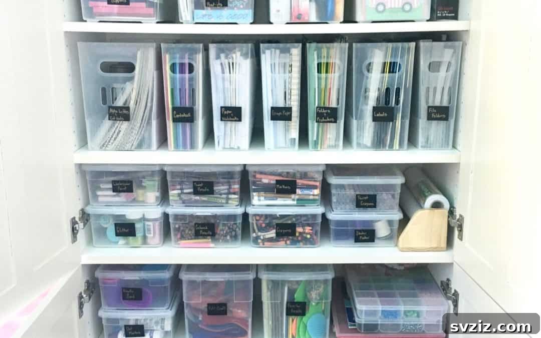 Smart Hacks for Your Craft Closet 15 clear containers