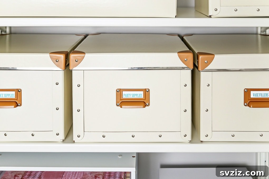Smart Hacks for Your Craft Closet 3 label boxes