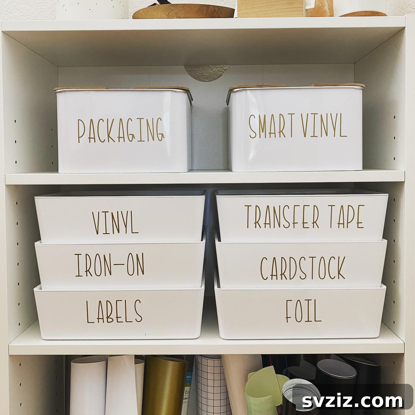 Reclaim Your Craft Space Brilliant Cricut Organization Solutions 13 labeled metal bins