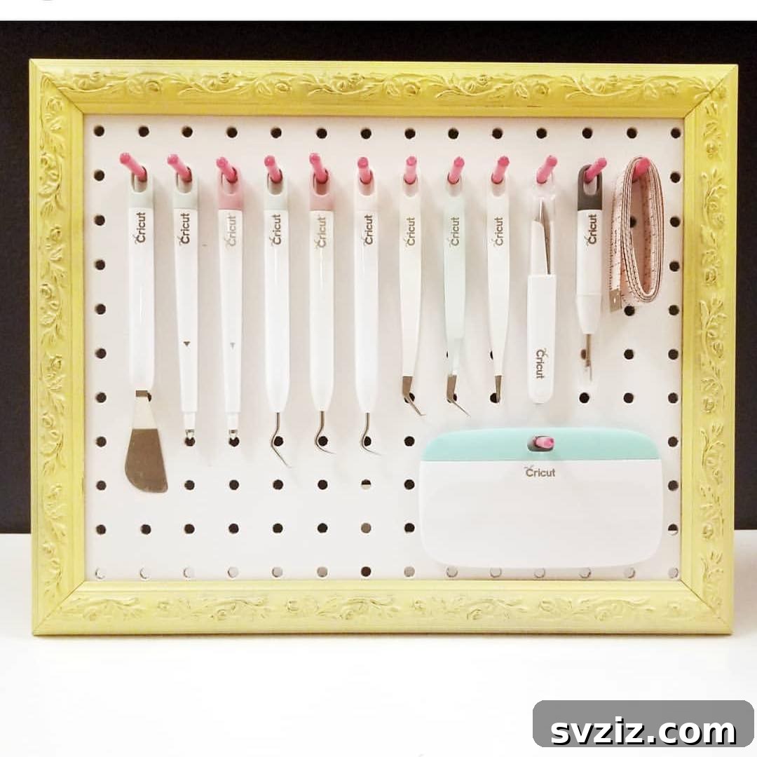 Reclaim Your Craft Space Brilliant Cricut Organization Solutions 6 pegboard for tools