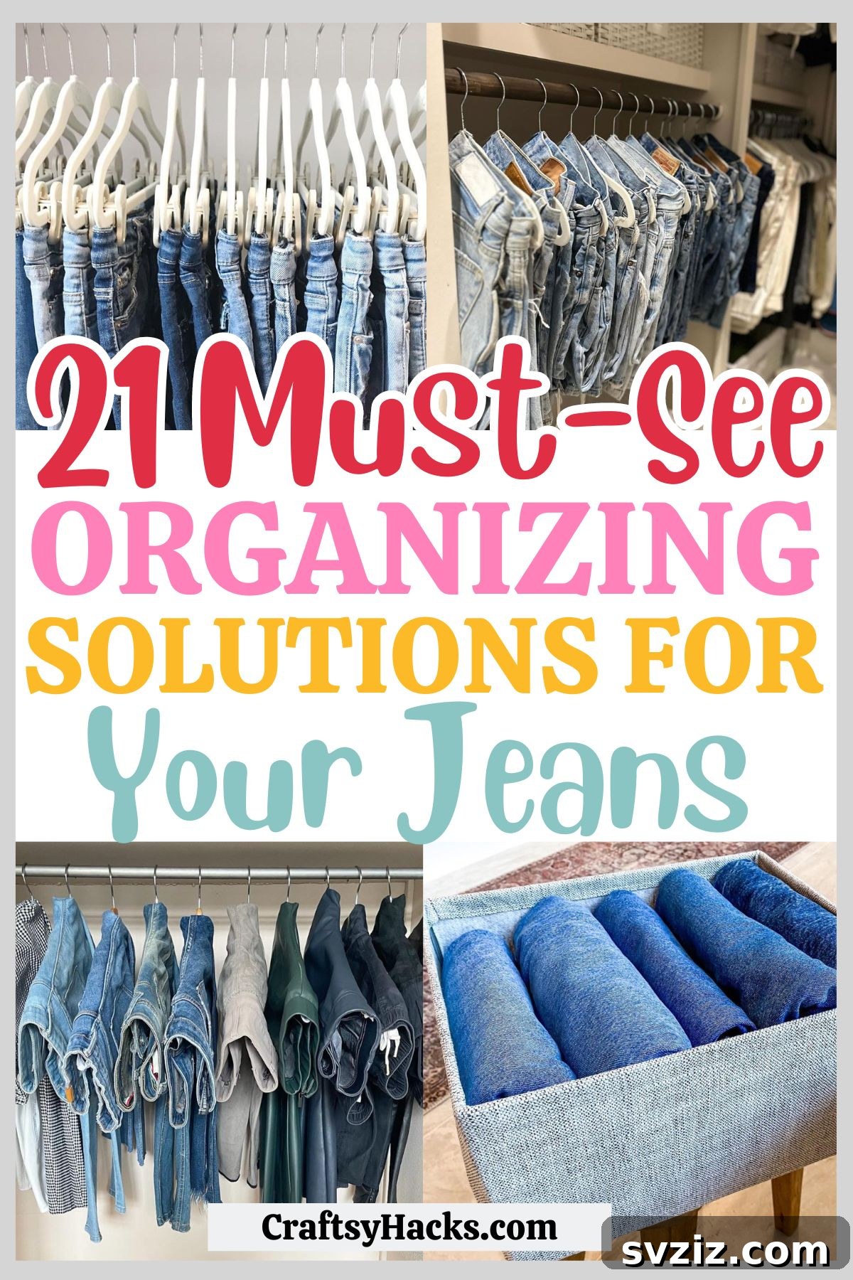 Clever Jean Storage Solutions 2 jean Organization Ideas