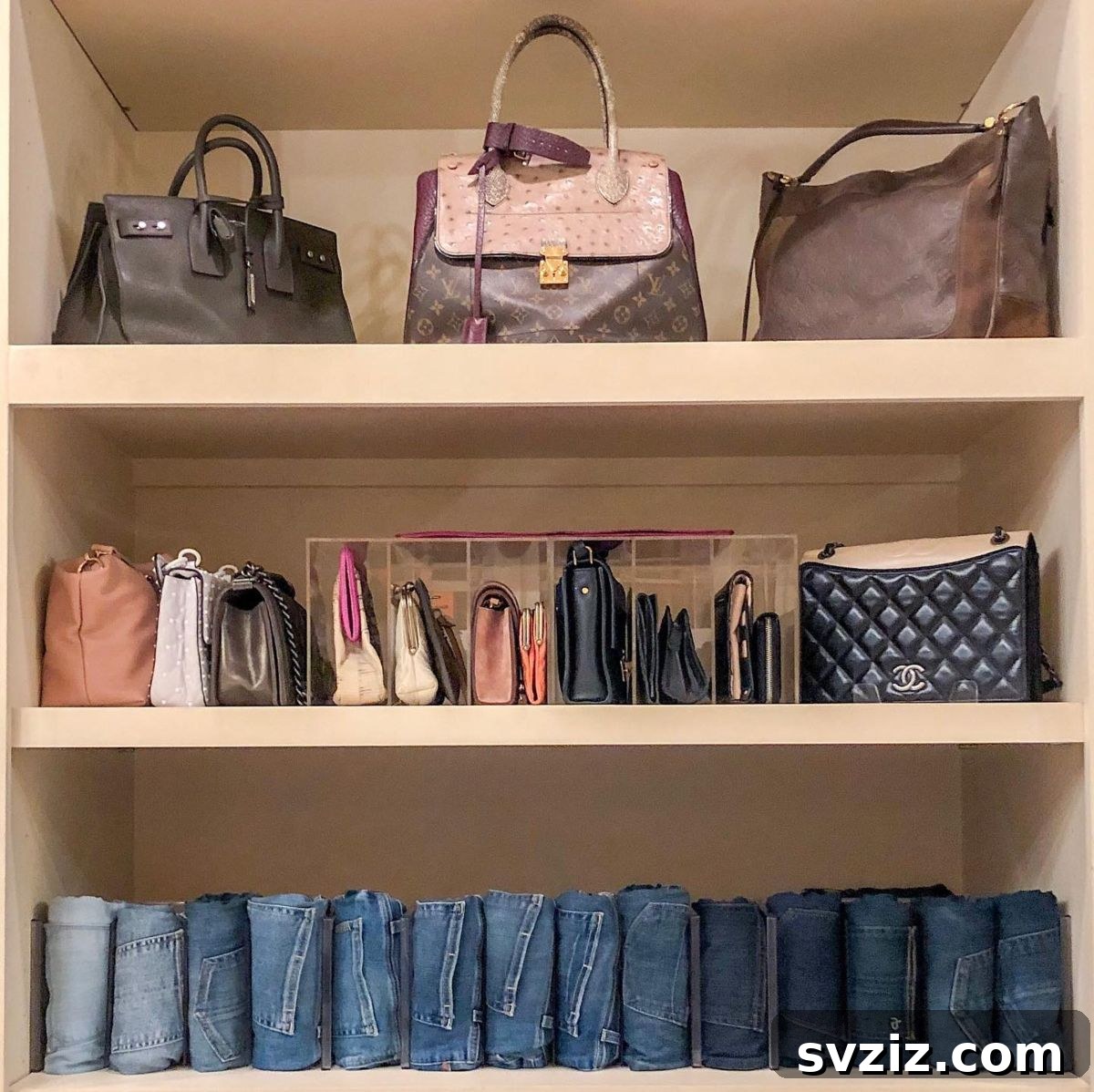 Clever Jean Storage Solutions 22 rolled up