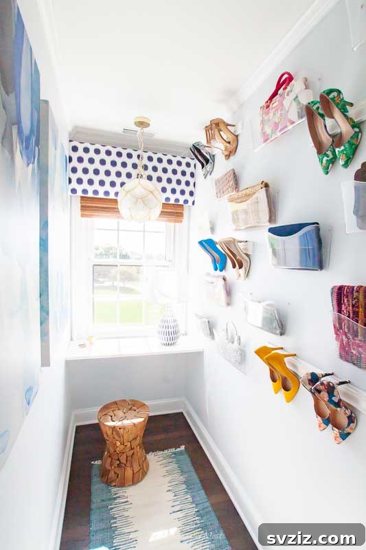 DIY wall-mounted acrylic file holders repurposed for purses