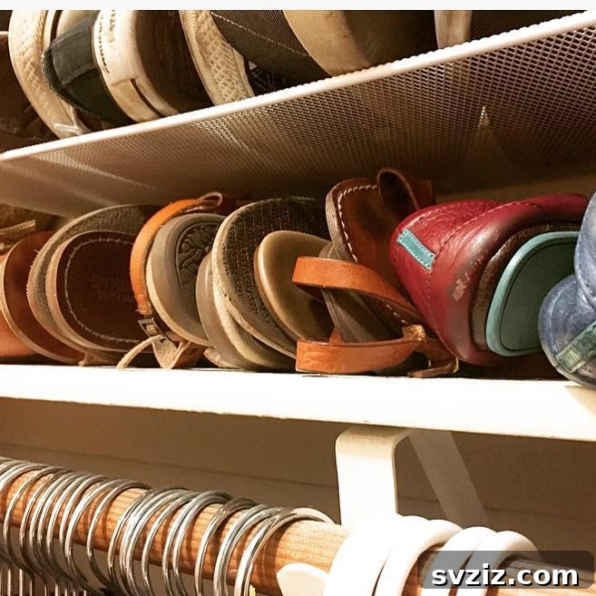 tore Shoes Sideways for more space