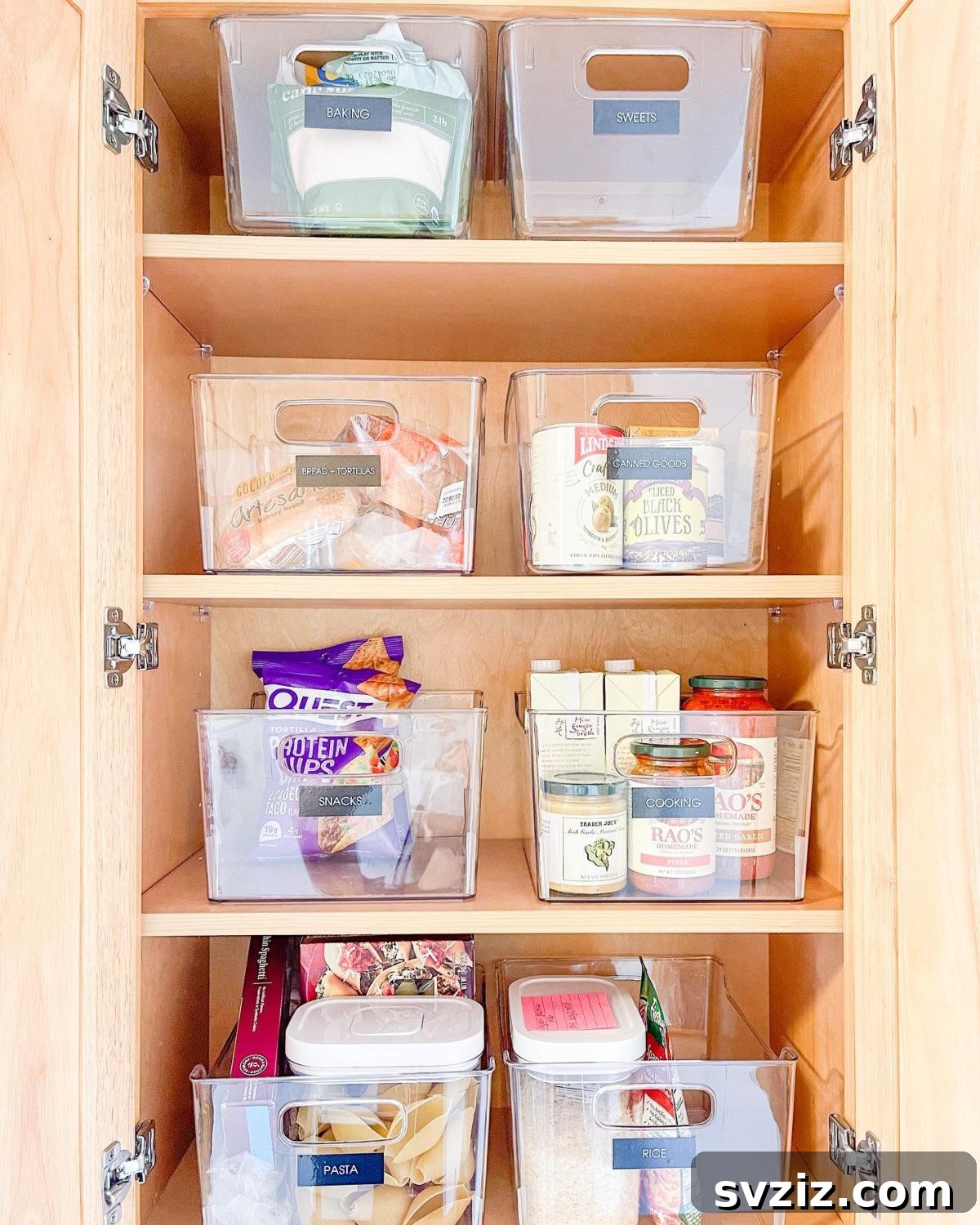 Acrylic Labelled Pantry Bins