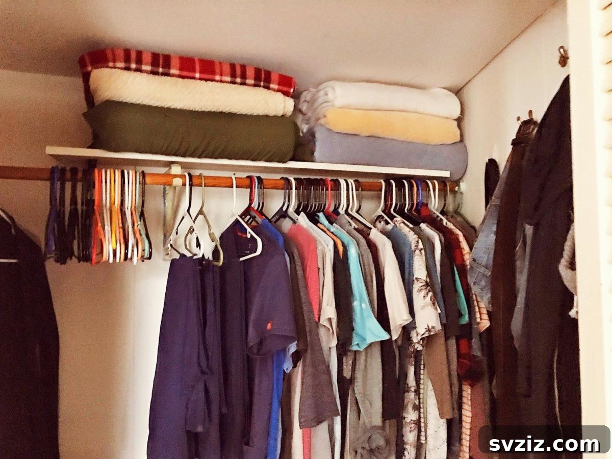 Extra Closet Shelf for Blanket Storage