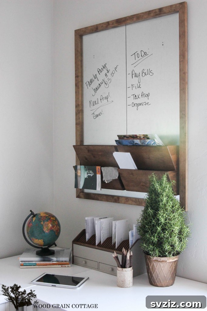 17 Clever DIY Wall Organizers to Conquer Clutter 12 Industrial style DIY metal and wood wall organizer with magnetic surface and file holders