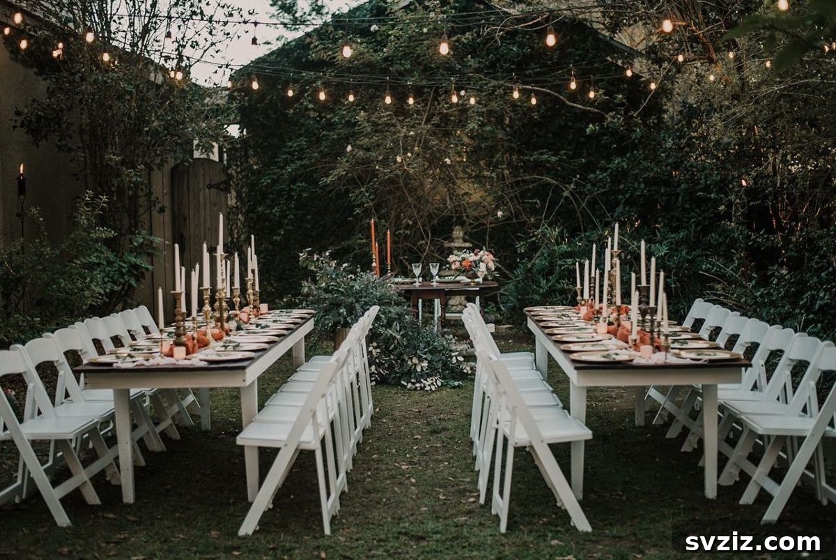 Small Weddings, Big Charm: 31 Intimate Ideas 14 Secret Garden Wedding with lush greenery and romantic lighting