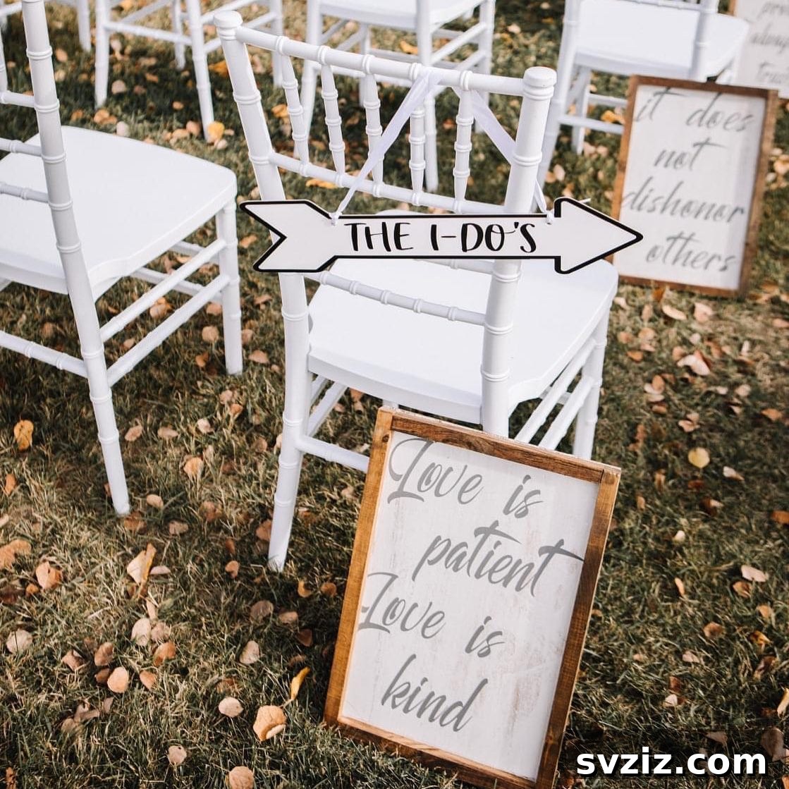 Small Weddings, Big Charm: 31 Intimate Ideas 23 Sweet Wedding Signage with sentimental messages