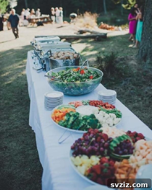Small Weddings, Big Charm: 31 Intimate Ideas 33 Wedding Barbecue Buffet offering delicious and casual dining
