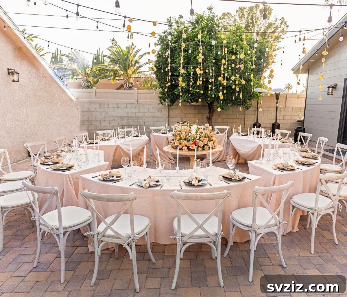 Small Weddings, Big Charm: 31 Intimate Ideas 5 Intimate Wedding Dinner with a circular table and floral centerpiece