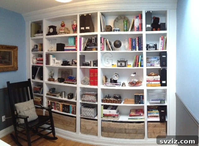 IKEA Billy Bookcase built-in transformation