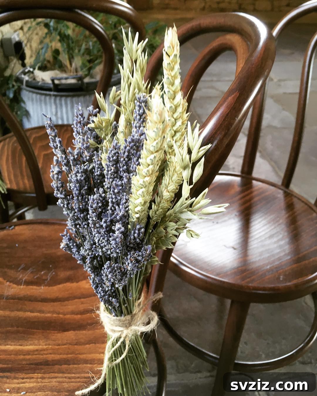 31 Adorable Rustic Wedding Ideas 11 Rustic Lavender and Wheat Floral Arrangements