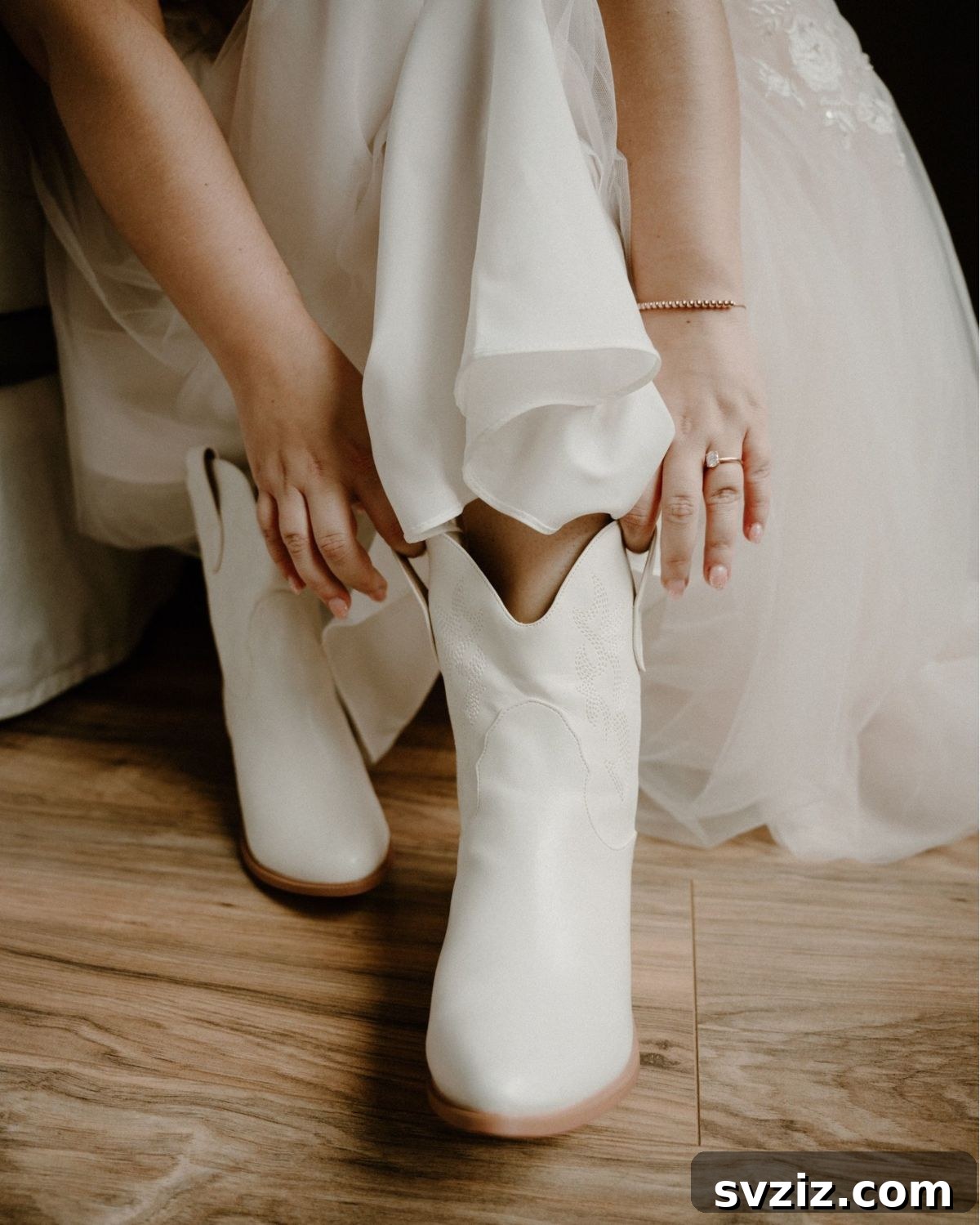 31 Adorable Rustic Wedding Ideas 12 Stylish White Bridal Boots for a Country Wedding