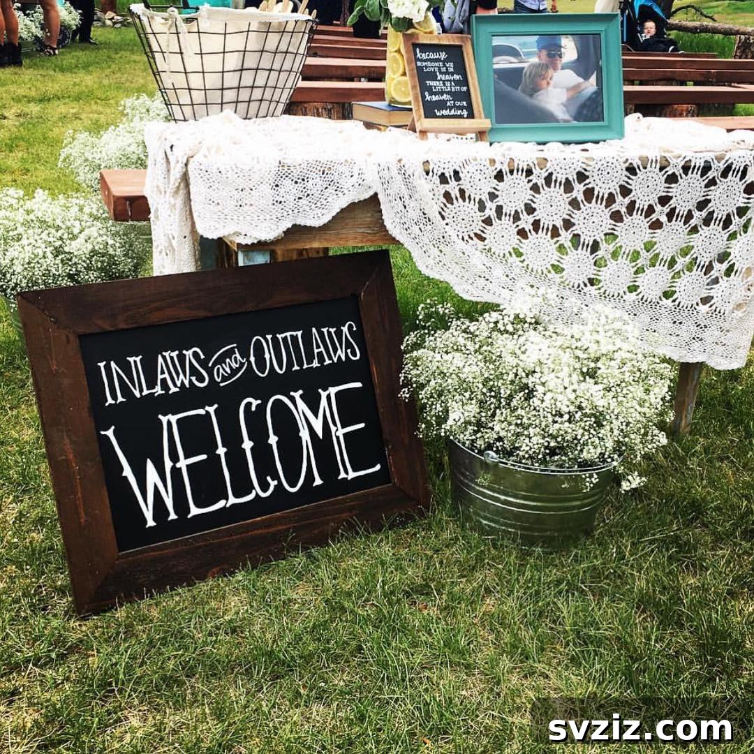 31 Adorable Rustic Wedding Ideas 3 Rustic 'Future In-Laws' Wedding Sign