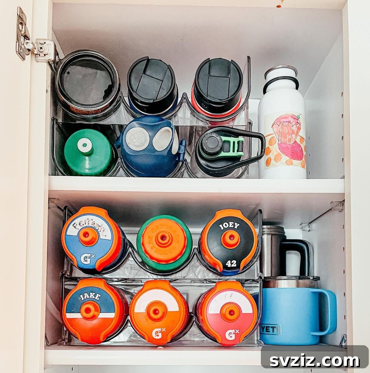 stack water bottles