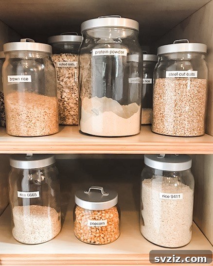 labeled canisters