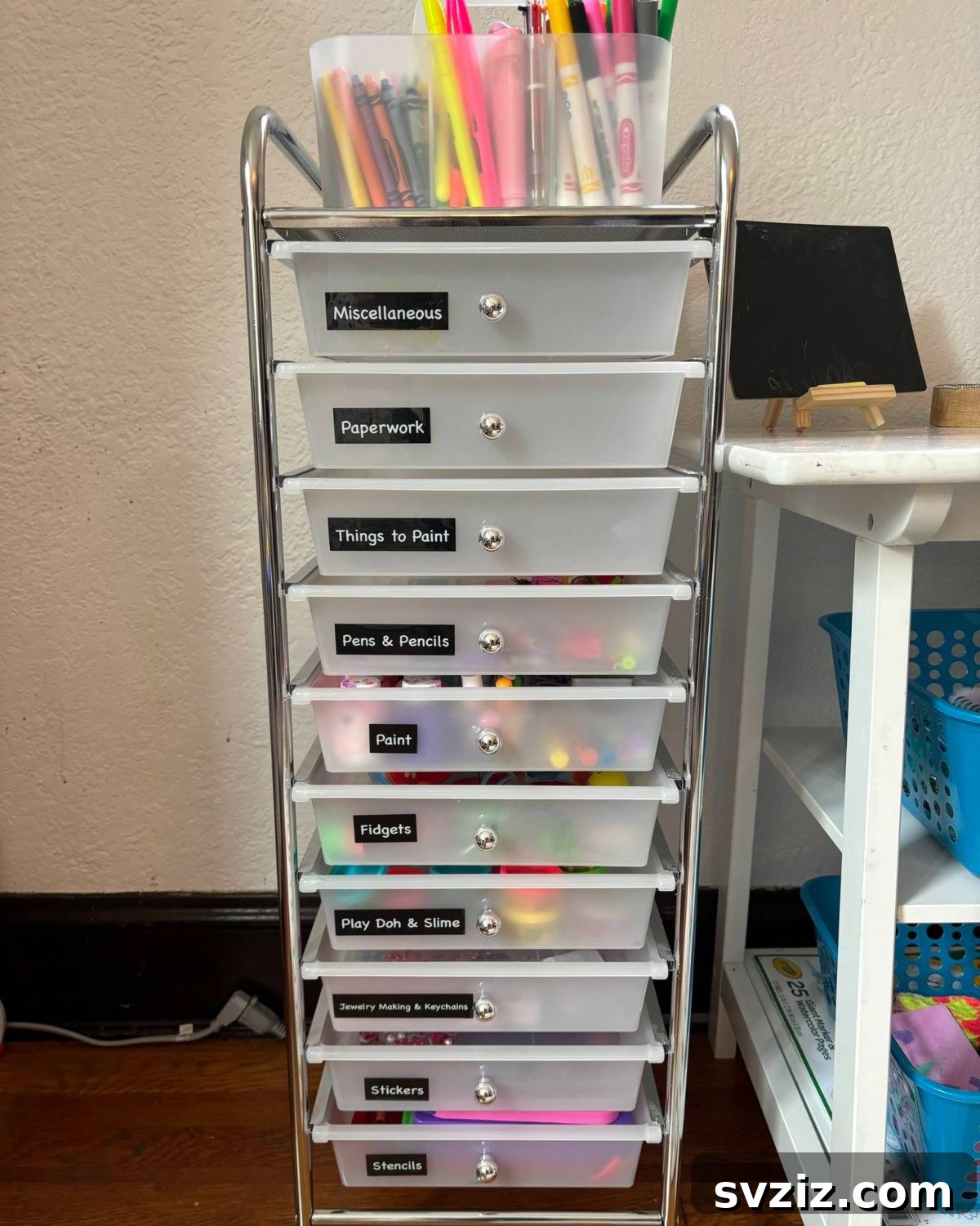 31 Genius Organizing Hacks to Declutter Your Life 19 Set of Drawers for Kids Art Supplies