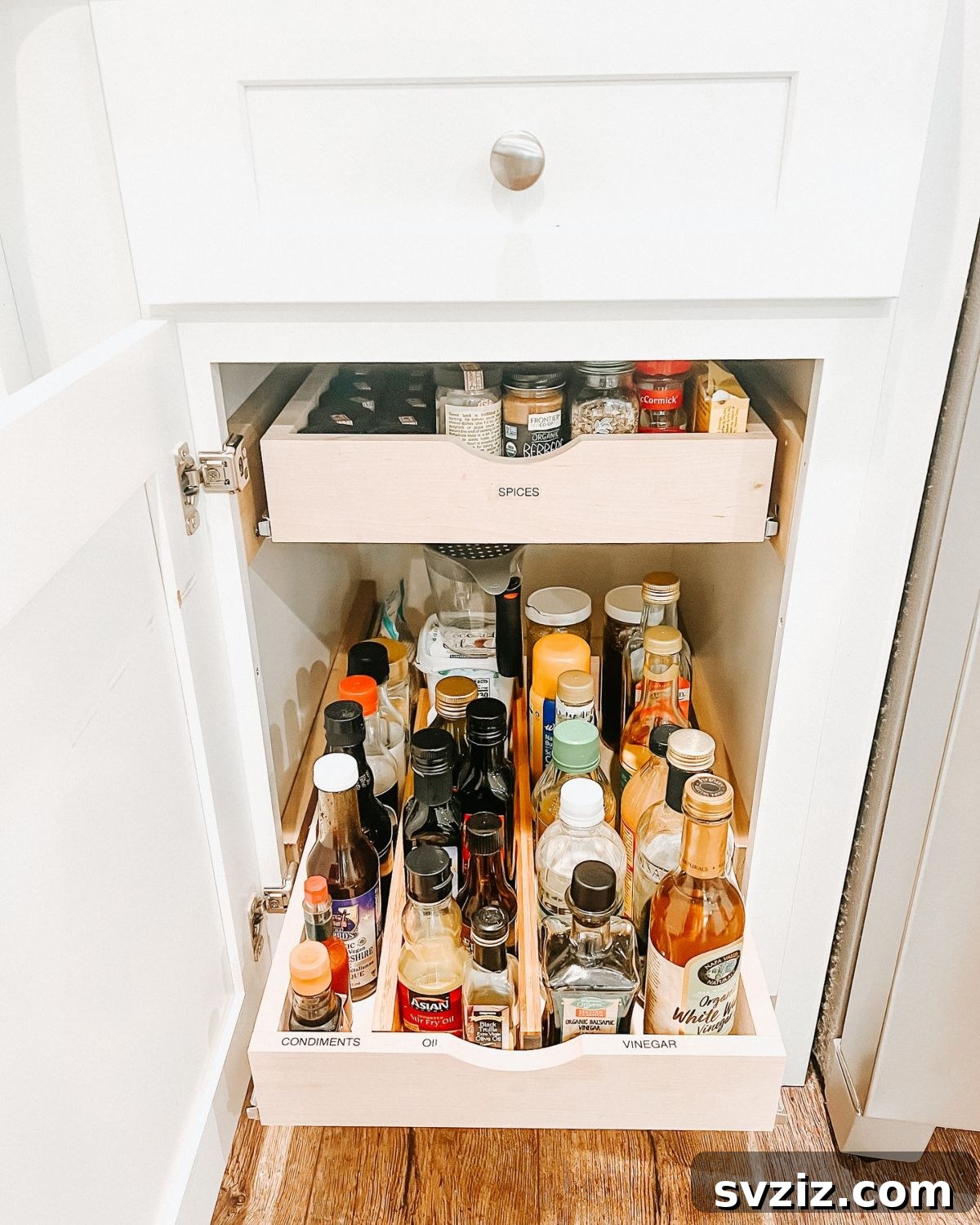 31 Genius Organizing Hacks to Declutter Your Life 22 Condiments Pull-Out Drawer